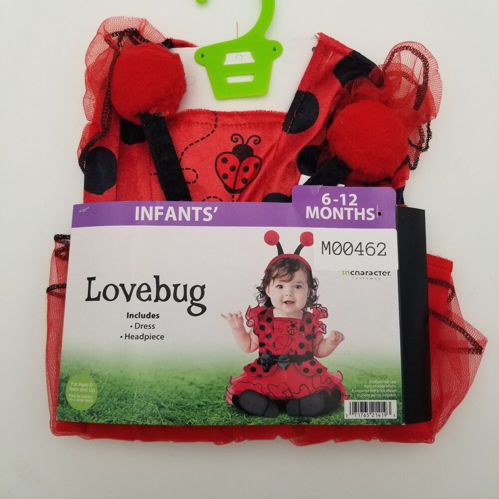 InCharacter Lovebug Ladybug Infants' 6-12 M Halloween Costume Dress Headpiece
